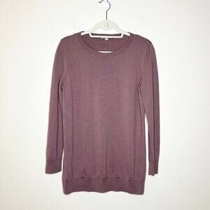 COS Womens Size Small Mixed Media Mauve Brown Pink Wool Poly Sweater Top Staple‎